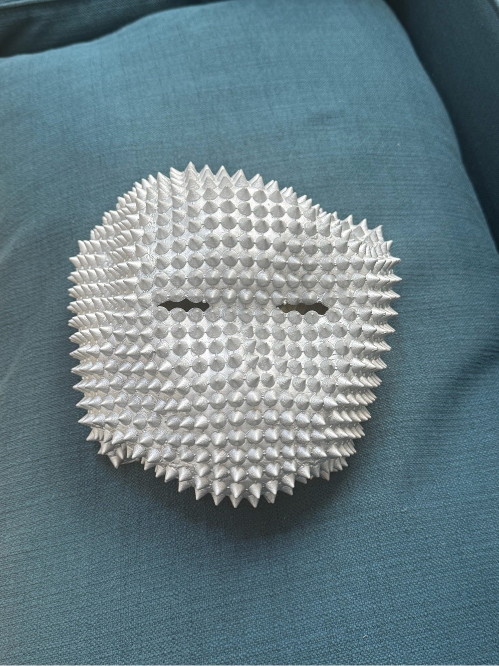 Silver Spiked Decorative Wall Mask - Modern Home Art